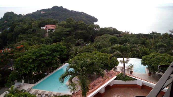 View from La Mariposa, the first hotel in Manuel Antonio.