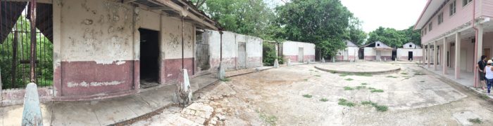 What's left of the old prison.