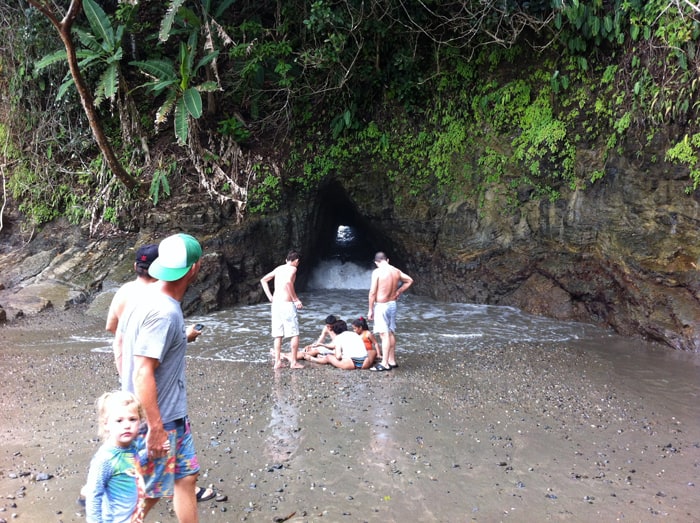 Break on through to the other side: Crazy cliff tunnel at Playa Ventanas.