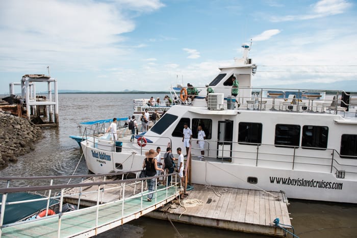 A yacht carrying tourists to San Lucas Island.