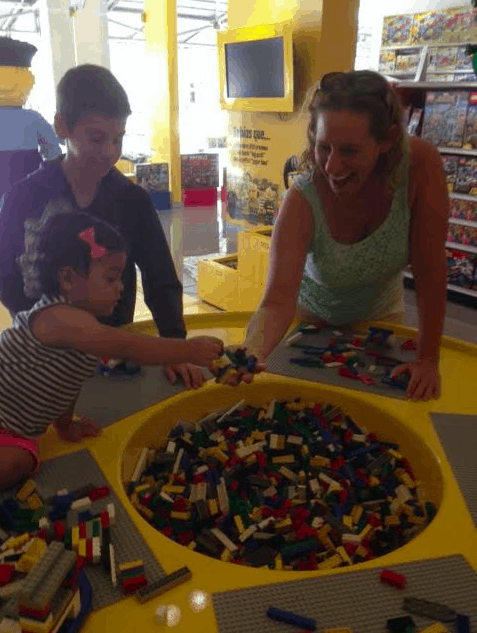 The author finds this vat of Lego bricks irresistible.