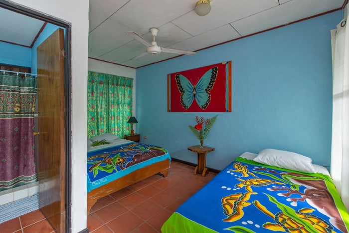 A colorful room at Hotel Mono Azul.