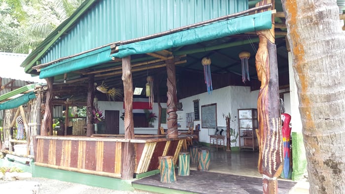The La Leona bar and reception area.