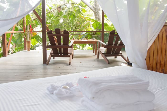 The swinging spinning honeymoon suite bed!