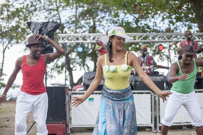 Dancing to calypso music at the Caribbean Festival.