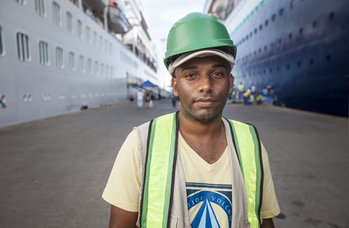 Alfonso is one of the locals in Limón who has been hired to work at the increasingly busy port.