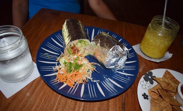 Chicken burrito.