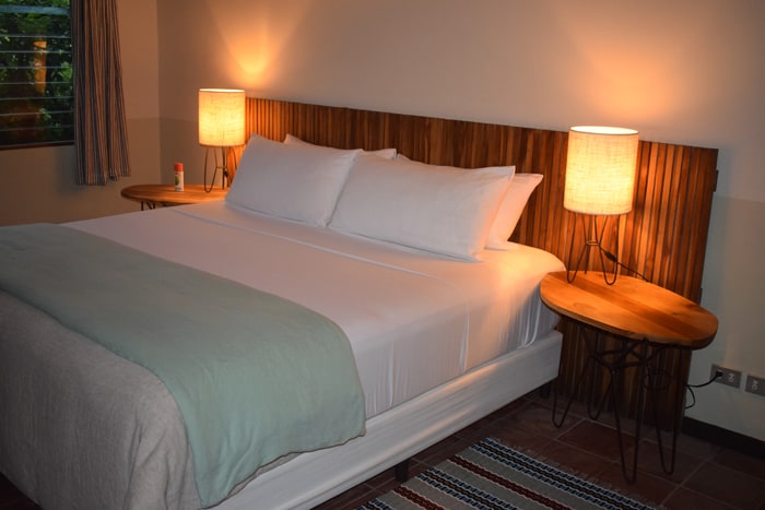 Bedroom at the Harmony.