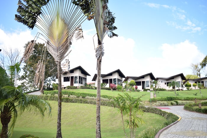 A row of bungalows at Montaña de Fuego.