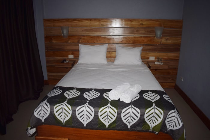 Bed at Downtown Inn.