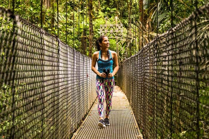 One of the hanging bridges at Mistico.