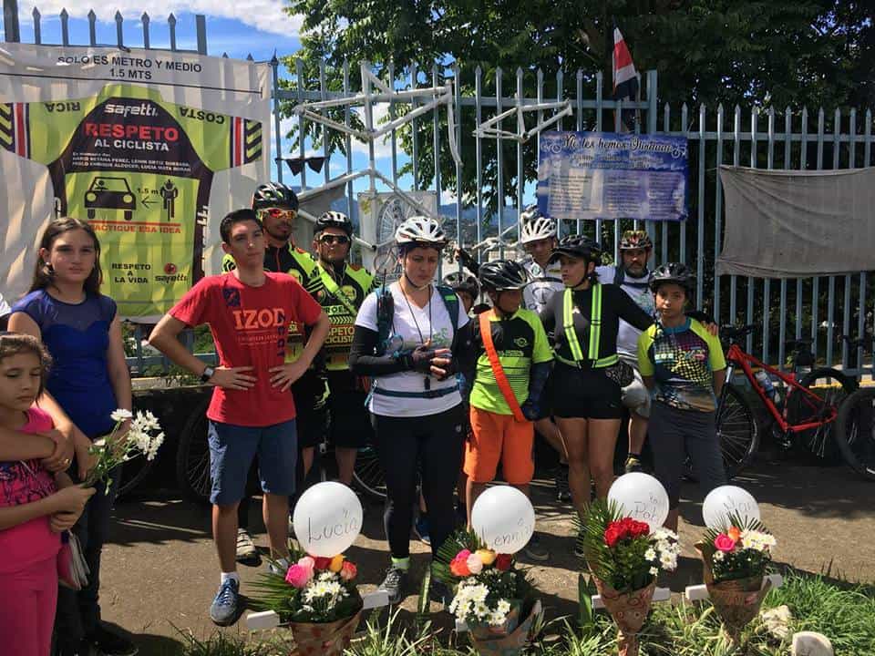 A rid to remember four hit-and-run victims, killed on the road to Tres Ríos on Jan. 29, 2017.