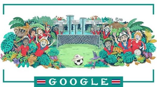 Costa Rican artist Elizabeth Argüello designed a Google doodle for Sunday
