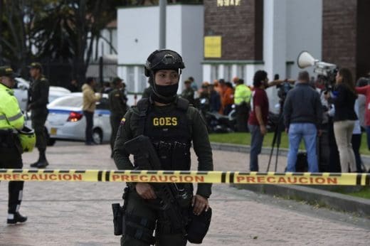 Eight dead in car bomb attack at Colombian police school