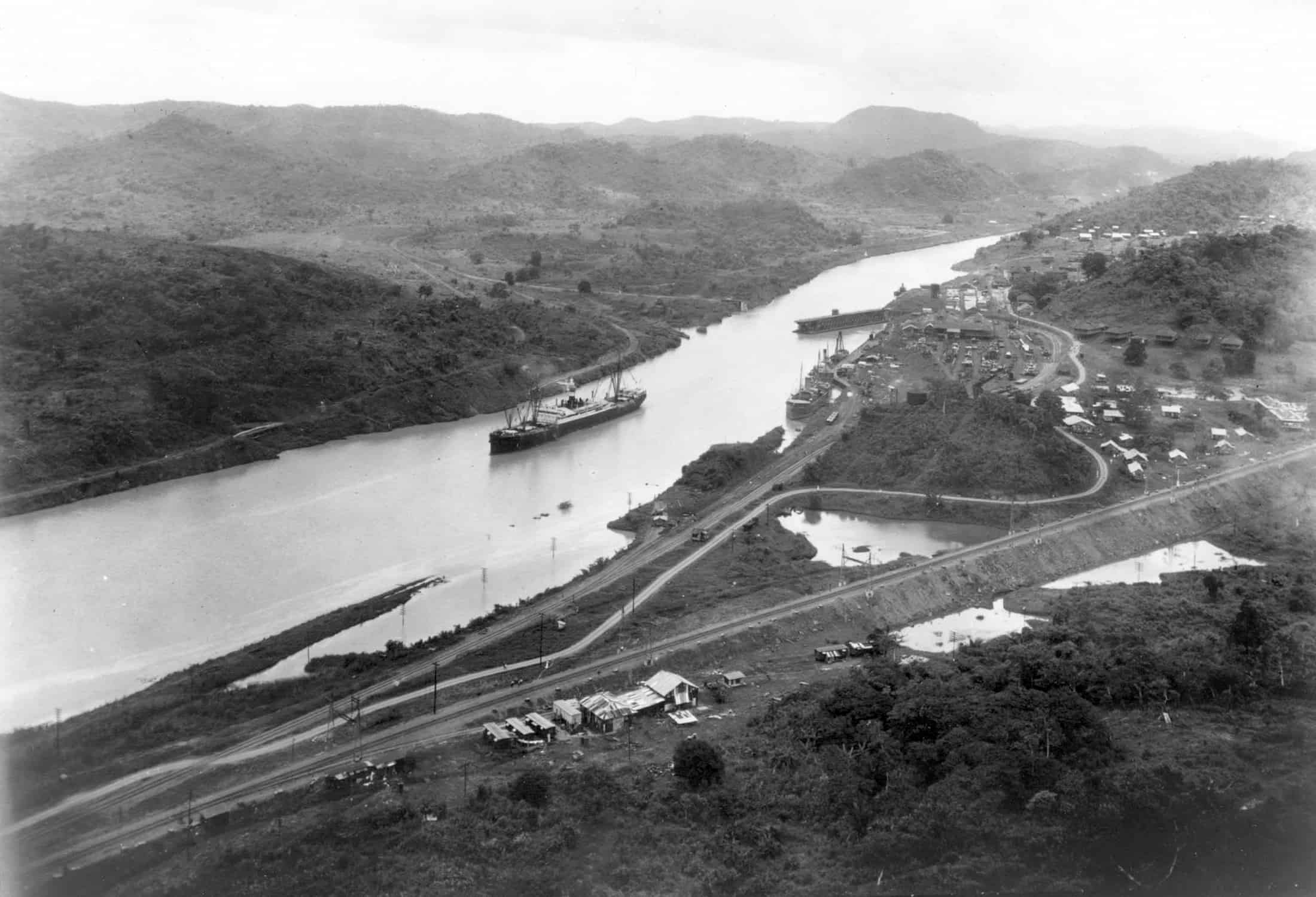 Panama C Celebrates 100 Years While Racing To Keep Up With The This August 15 1914 File Photo Shows The New York Registered Ss Ancon Crossing Culebra Cut Of Panama C On Opening Day As Seen From Cerro Luisa